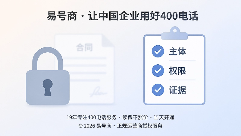 对比左侧盲目使用号码与右侧核验主体权限证据的流程